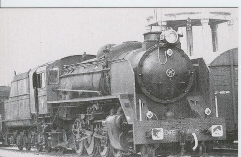 Postal 012266: Locomotora de Vapor 141-2413, Zaragoza, años sesenta