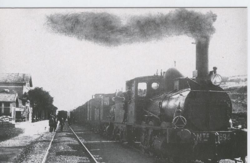 Postal 012268: Locomotoras de Vapor Norte 1694 en la estacion de Granollers en 1910