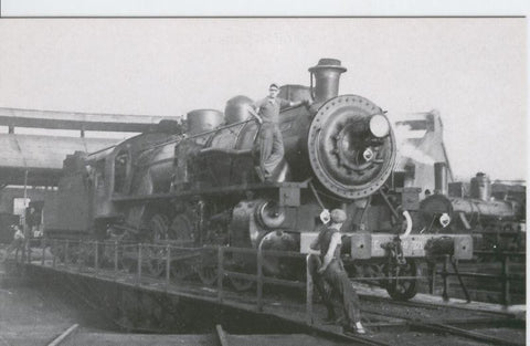Postal 012301: Locomotora de Vapor 141-2021 en Tarragona, años cincuenta
