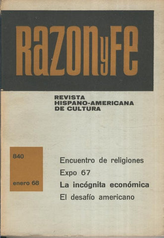 Razon y Fe enero 1968