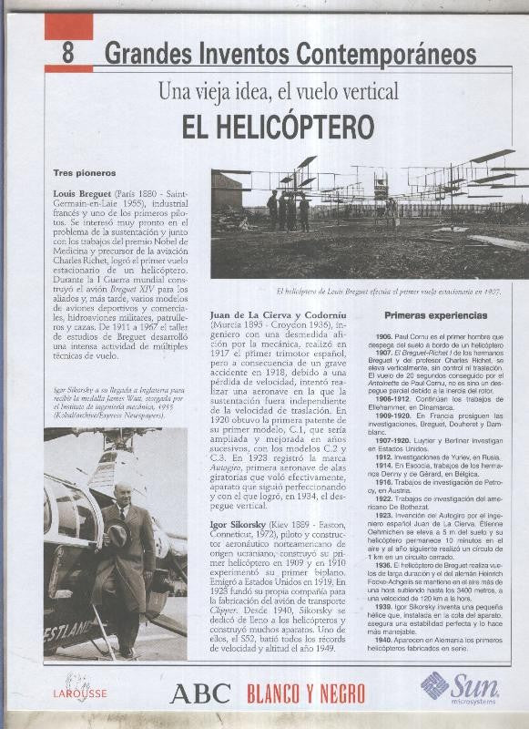Grandes Inventos Contemporaneos numero 08: El helicoptero