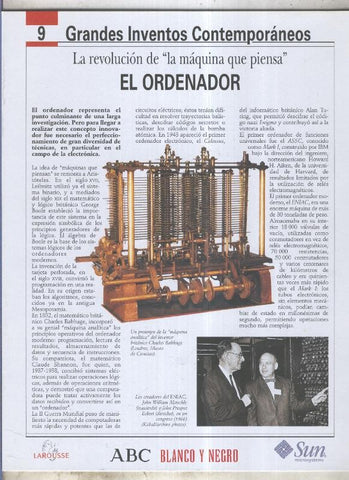 Grandes Inventos Contemporaneos numero 09: El ordenador