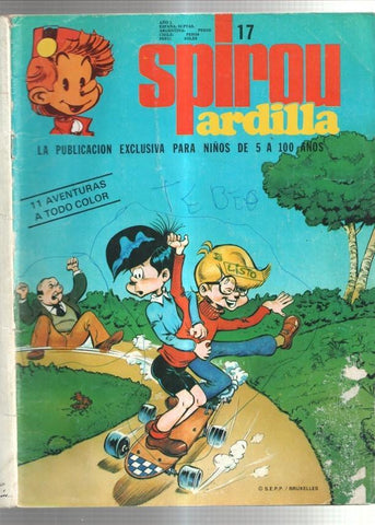 Spirou ardilla numero 17 (numerado 2 en trasera)