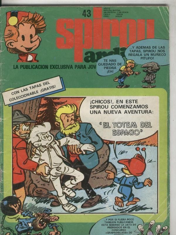 Spirou ardilla numero 43: no conserva la tapa del coleccionable