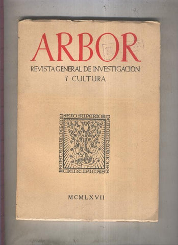 Arbor. Revista general de investigacion y cultura numero 255