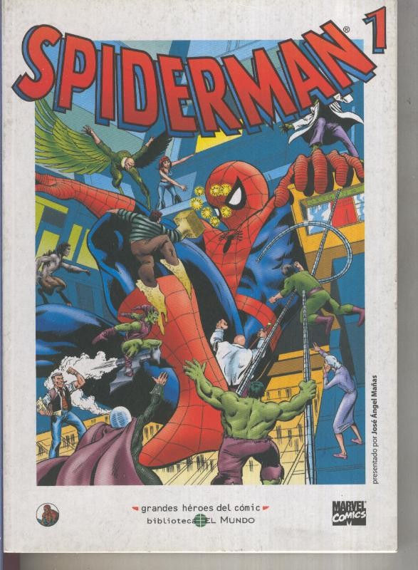 Biblioteca el Mundo numero 01: Spiderman volumen 1, serie Grandes Heroes del Comic  