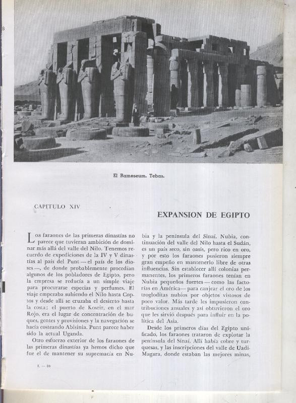 Jose Pijoan: Historia del Mundo  volumen 1, capitulo 14: Expansion de Egipto