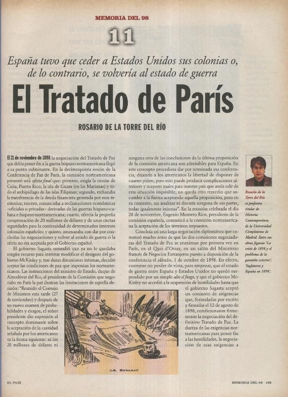 Memoria del 98 fasciculo 11: El tratado de Paris por Rosario de la Torre del Rio
