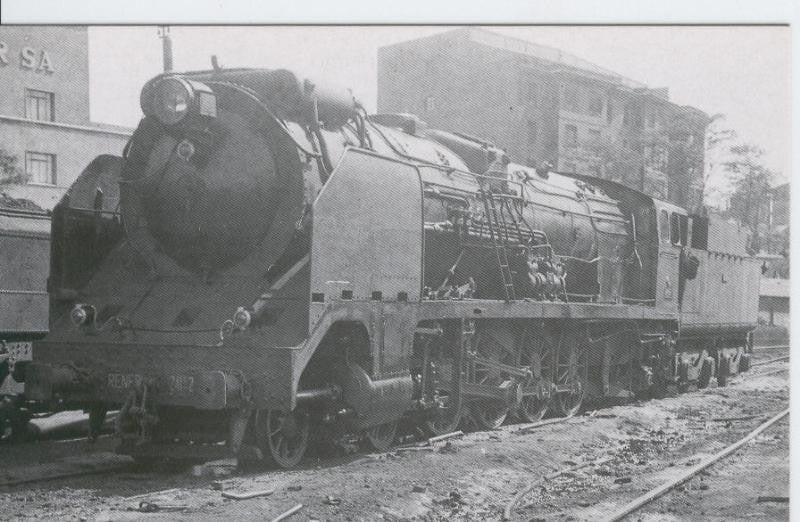 Postal 012305: Locomotora de vapor 241-2201/2257  