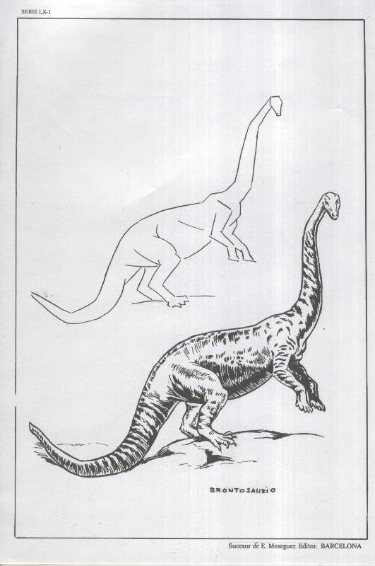 Emilio Freixas serie 60 lamina 01: Brontosaurio