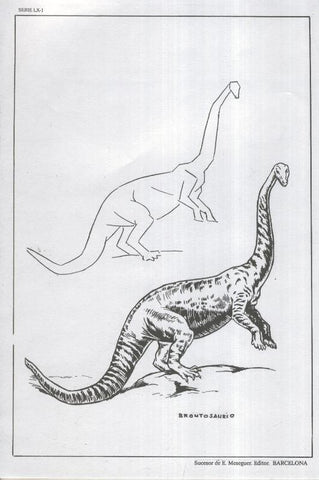 Emilio Freixas serie 60 lamina 01: Brontosaurio