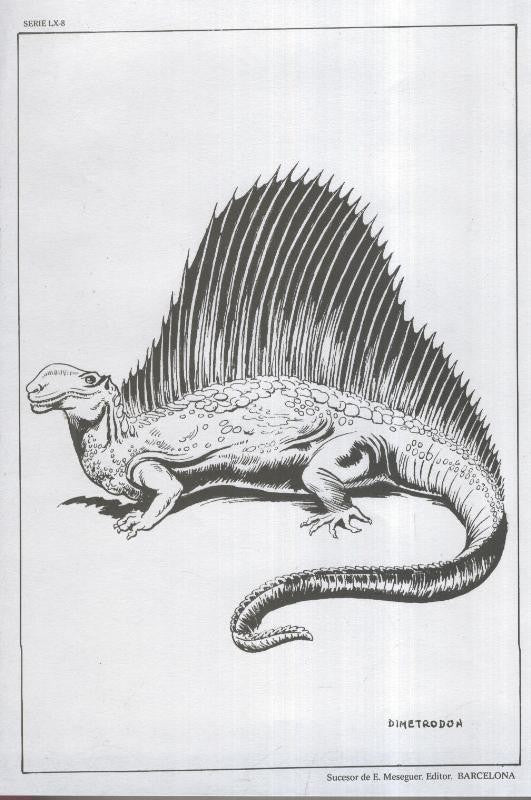 Emilio Freixas serie 60 lamina 08: Dimetrodon