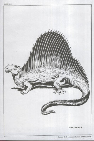 Emilio Freixas serie 60 lamina 08: Dimetrodon