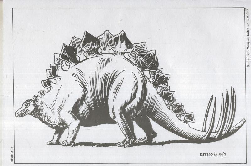 Emilio Freixas serie 60 lamina 12: Estegosaurio