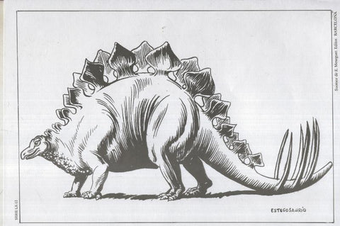 Emilio Freixas serie 60 lamina 12: Estegosaurio