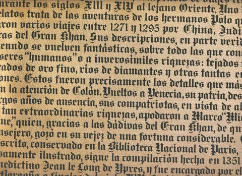El Libro de las maravillas de Marco Polo, lamina con texto alegorico