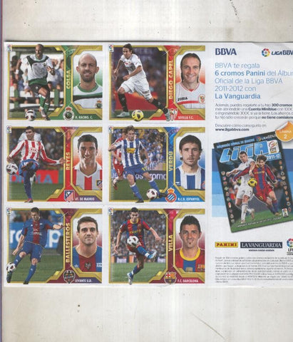 Liga 2011-2012, pliego entregado con diario La Vanguardia