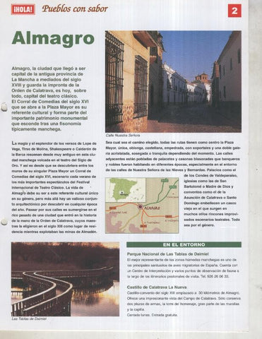 Guia HOLA de pueblos con sabor, ficha 02: Almagro