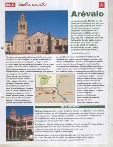 Guia HOLA de pueblos con sabor, ficha 06: Arevalo
