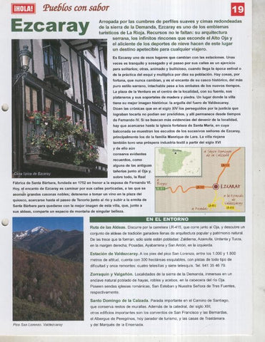 Guia HOLA de pueblos con sabor, ficha 19: Ezcaray