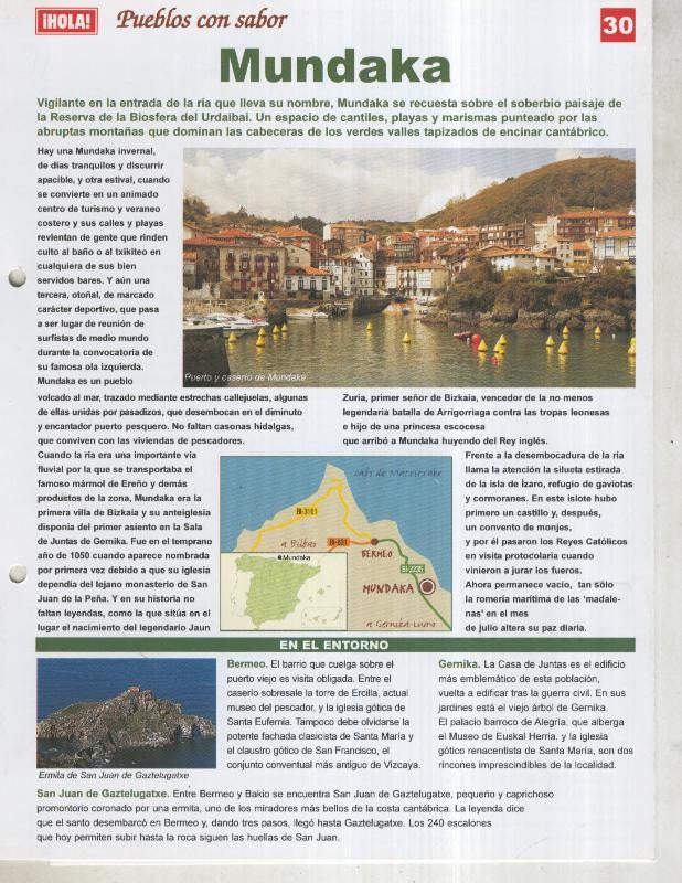 Guia HOLA de pueblos con sabor, ficha 30: Mundaka