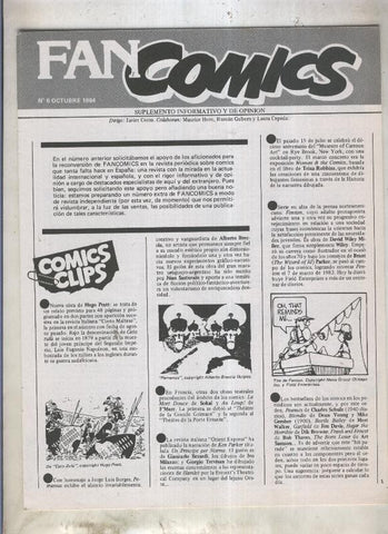 Fanzine: Fan Comics numero 6-octubre 1984