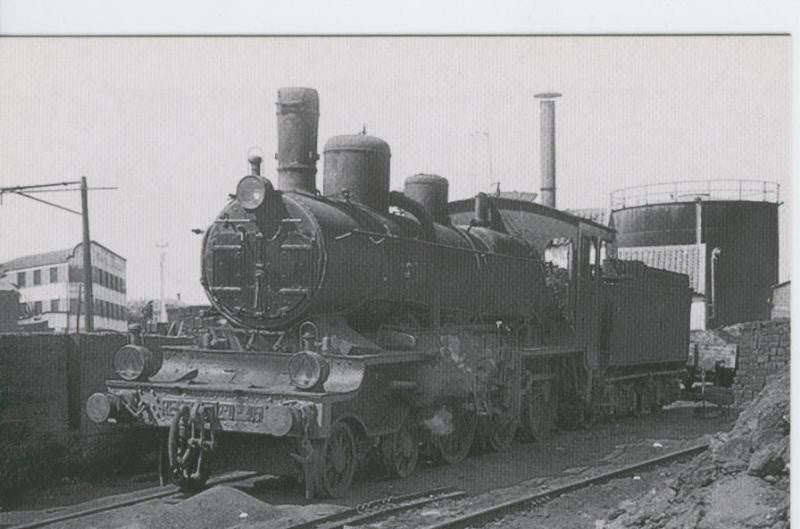 Postal 012337: Locomotora de vapor 230-4031/4103 en Zaragoza, años sesenta