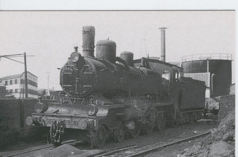 Postal 012337: Locomotora de vapor 230-4031/4103 en Zaragoza, años sesenta