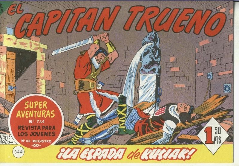 El Capitan Trueno facsimil numero 344: La espada de Kusiak
