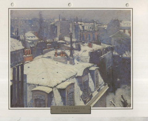 Lamina 17: Gustave Caillebotte: Vista de tejados, efecto de nieve