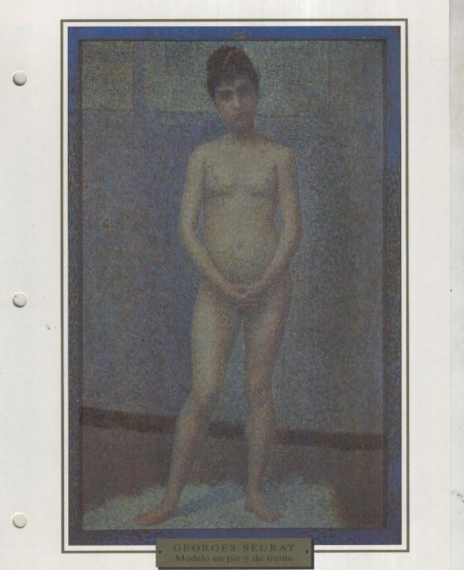 Lamina 40: Georges Seurat: Modelo en pie y de frente