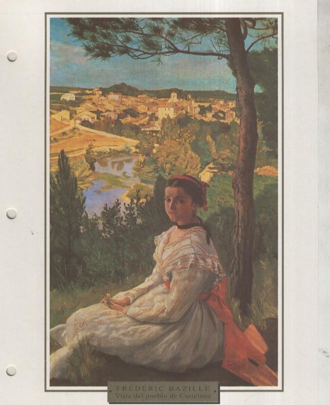 Lamina 52: Frederic Bazille: Vista del pueblo de Castelnau