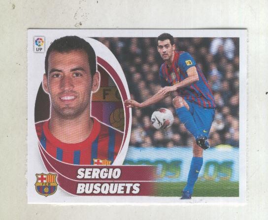 Cromos Liga BBVA 2012-2013: F.C. Barcelona numero 08 Sergio Busquets