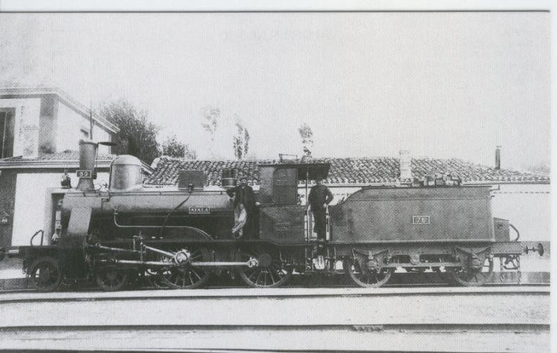 Postal 012389: Locomotora de vapor 220 numero 80 Norte-Ayala-