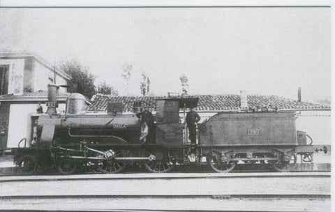 Postal 012389: Locomotora de vapor 220 numero 80 Norte-Ayala-
