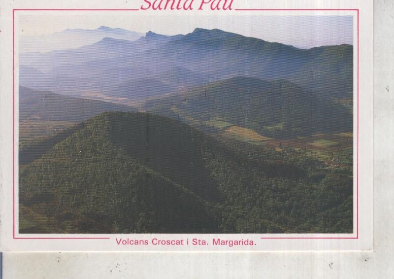 Postal 012393: Volcans Croscat i Sta Margarida en sSanta Pau (Girona)