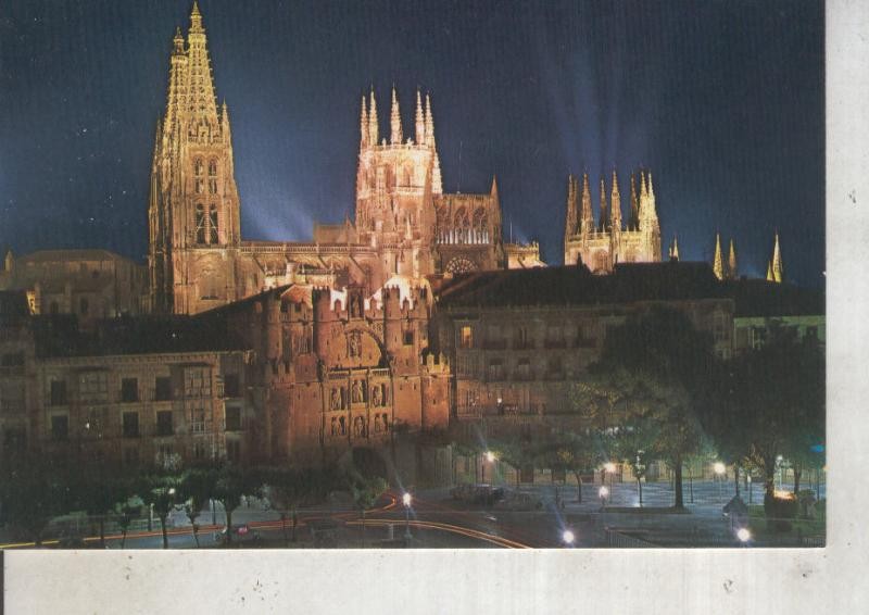 Postal 012404: Vista nocturna de la catedral de Burgos