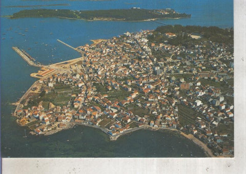 Postal 012449: Vista aerea de El Grove con la isla de la Toja, Pontevedra