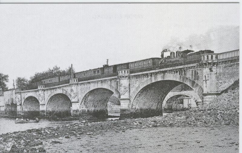 Postal 012455: Puente internacional de Hendaya, años 20