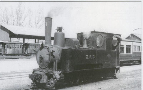Postal 012462: Locomotora de vapor numero 6, estacion S.Feliu Guixols, año 1964