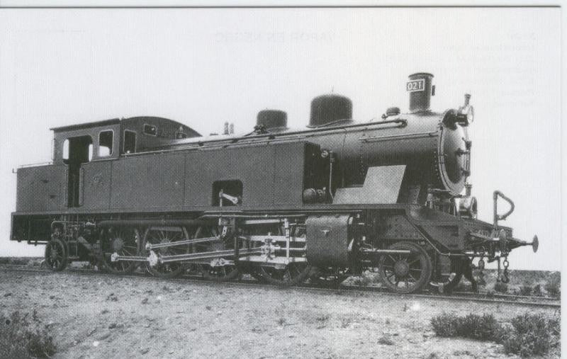 Postal 012469: Locomotora de vapor 141-0201 (ex Baza a Guadix numero 021)