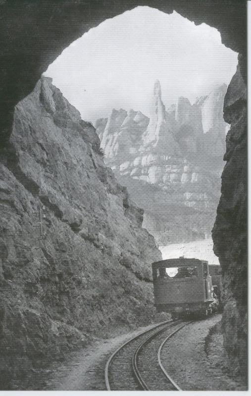 Postal 012479: Tunel del Angel, cremallera Monistros-Montserrat, años 40
