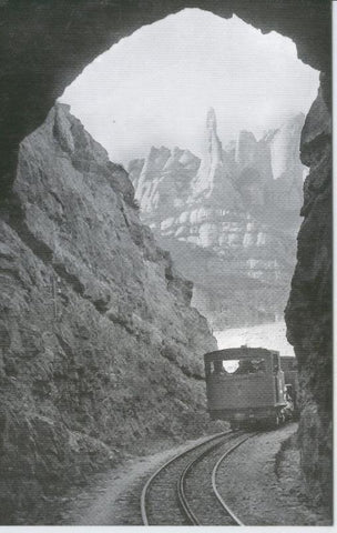 Postal 012479: Tunel del Angel, cremallera Monistros-Montserrat, años 40