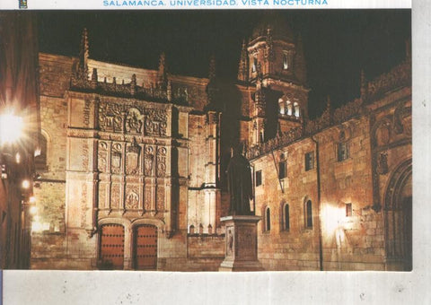 Postal 012495: Universidad de Salamanca, vista nocturna