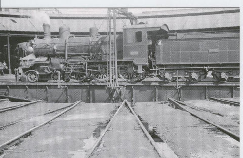 Postal 012527: Locomotora de vapor 230-4051 en Campo Sepulcro ( Zaragoza), años sesenta