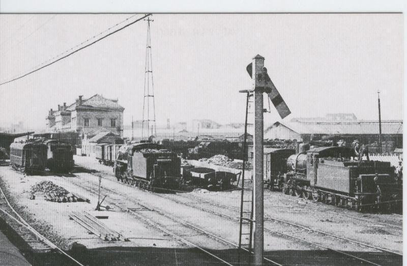 Postal 012528: Vista estacion de Campo Sepulcro ( Zaragoza), años cincuenta
