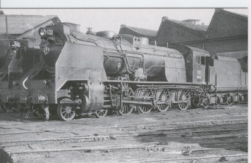 Postal 012529: Locomota de Vapor 240F-2698 en Campo Sepulcro ( Zaragoza), años sesenta