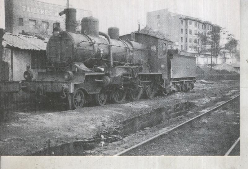Postal 012532: Locomotora de Vapor 230-4051, zaragoza años sesenta