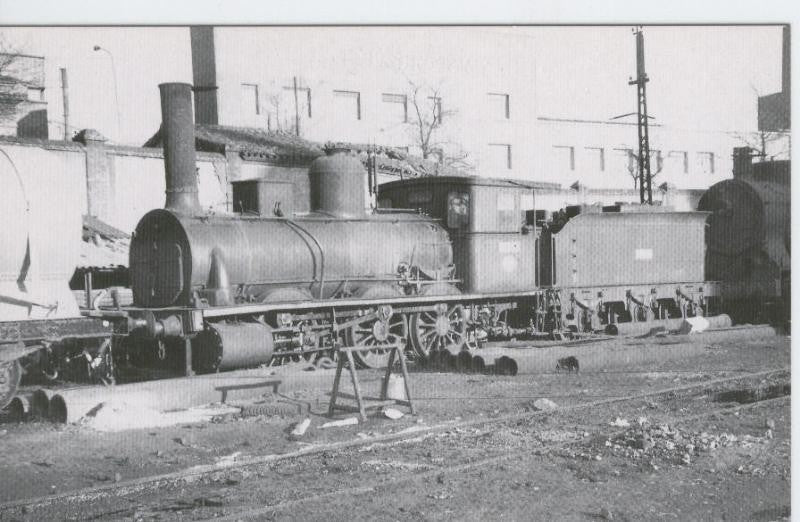 Postal 012534: Locomotora Vapor en Campo Sepulcro (Zaragoza), años sesenta