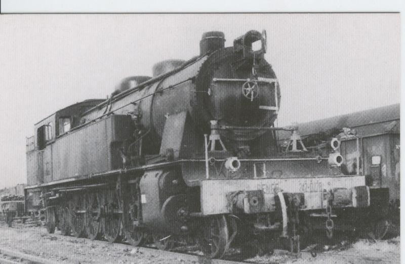 Postal 012538: Locomotora de Vapor, Barcelona años cincuenta